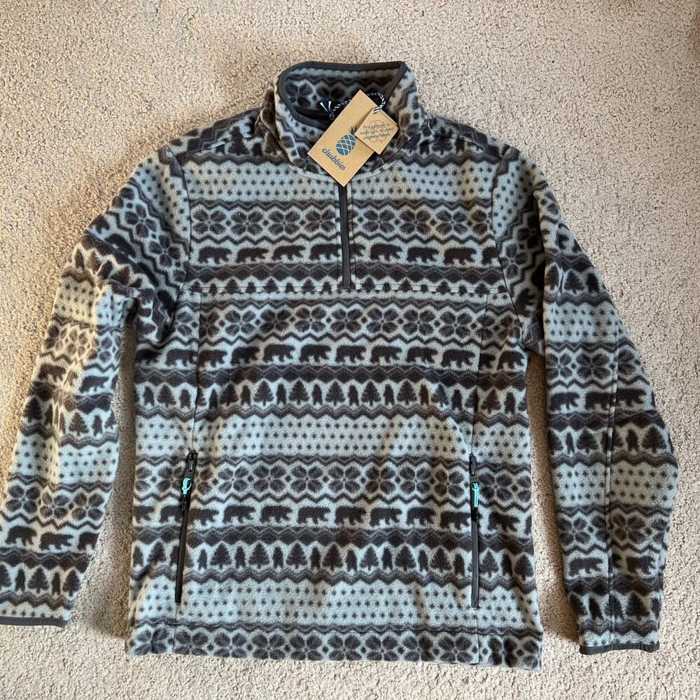 Men's Chubbies Quarter-Zip Microfleece Sweatshirt NWT